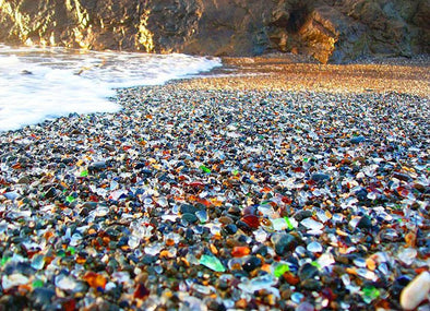 A REAL LIFE Glass Beach in California