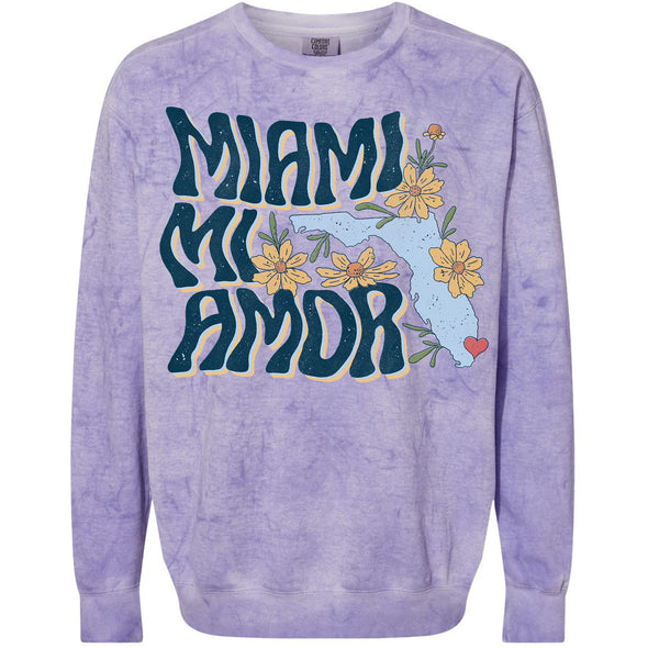 Miami mi Amor Florida Tie Dye Florida Sweater
