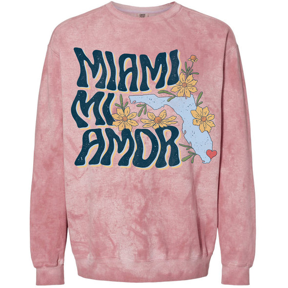 Miami mi Amor Florida Tie Dye Florida Sweater