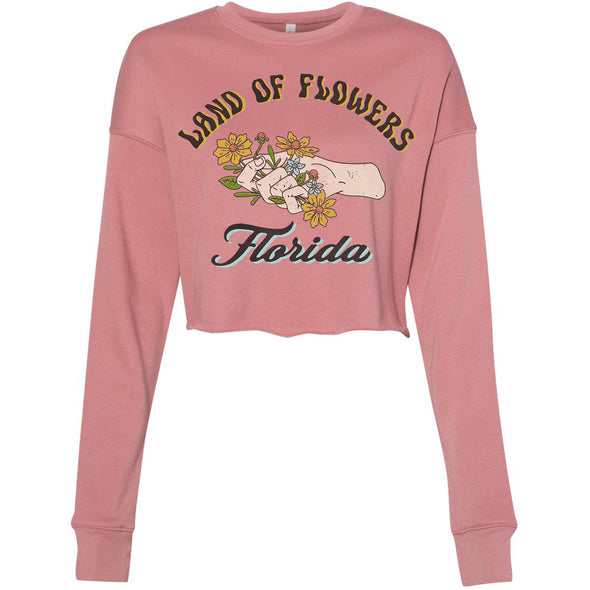Land of Flowers Florida Cropped Sweater