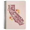CA State with Poppies Champagne Spiral Notebook-CA LIMITED