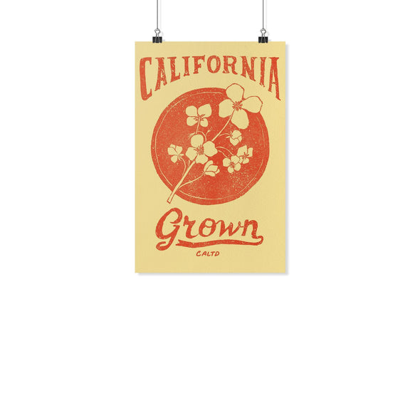 California Grown Circle Cream Poster-CA LIMITED