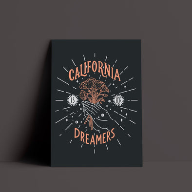 California Is For Dreamers Black Poster-CA LIMITED