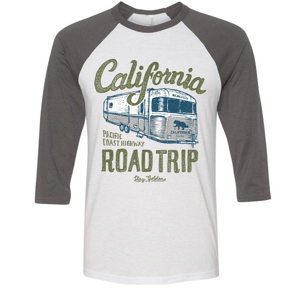 California Roadtrip Baseball Tee-CA LIMITED