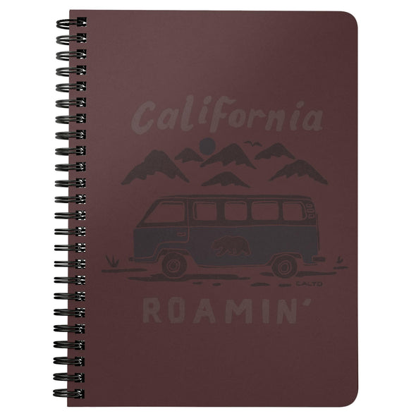California Roamin' Maroon Spiral Notebook-CA LIMITED