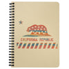 California Star Flag Cream Spiral Notebook-CA LIMITED