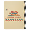California Star Flag Cream Spiral Notebook-CA LIMITED
