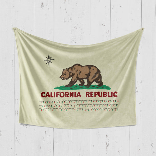 Christmas California Republic Tan Blanket-CA LIMITED