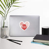 Coral Flag Heart Decal-CA LIMITED