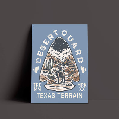 Desert Guard Texas Bali Blue Poster-CA LIMITED