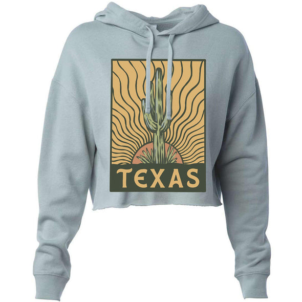 Desert Sunset TX Cropped Hoodie-CA LIMITED