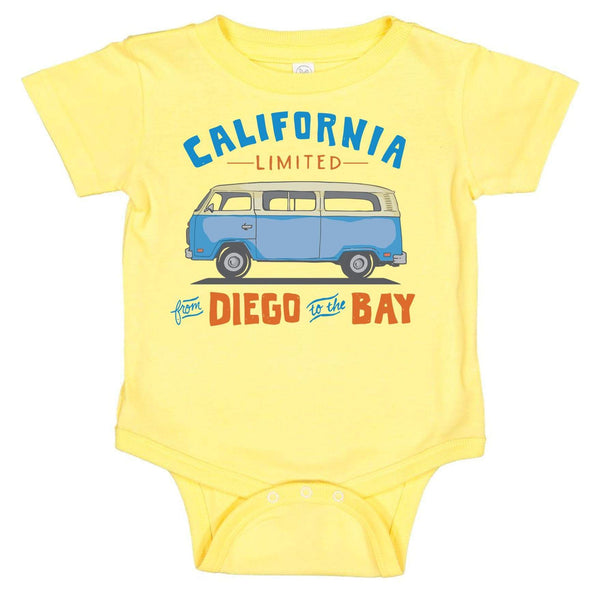 Diego To The Bay Baby Onesie-CA LIMITED