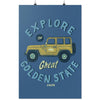 Explore The Great Golden State Blue Poster-CA LIMITED