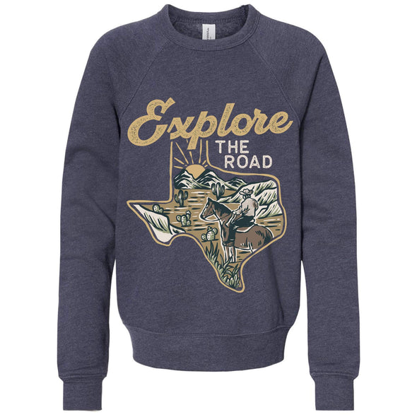 Explore the Road Texas Raglan Youth Sweater-CA LIMITED