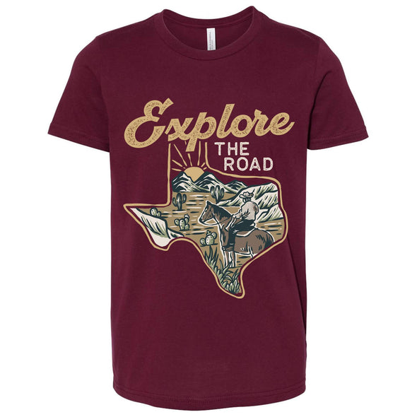 Explore the Road Texas Youth Tee-CA LIMITED