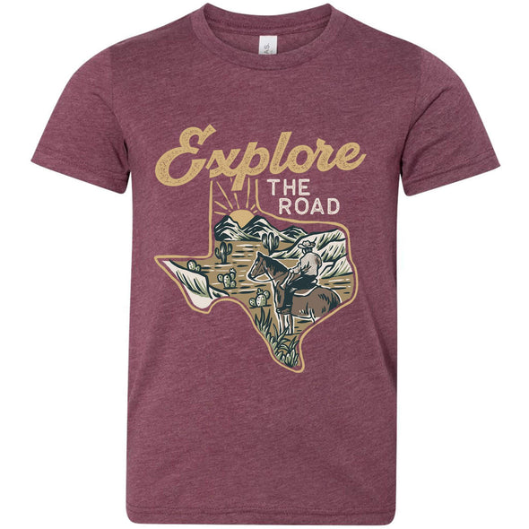 Explore the Road Texas Youth Tee-CA LIMITED