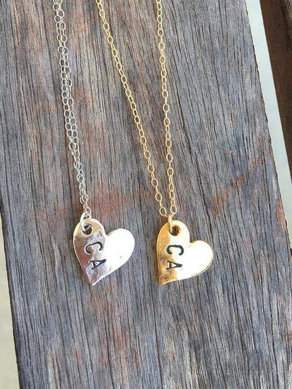 Floating Gold California heart necklace-CA LIMITED