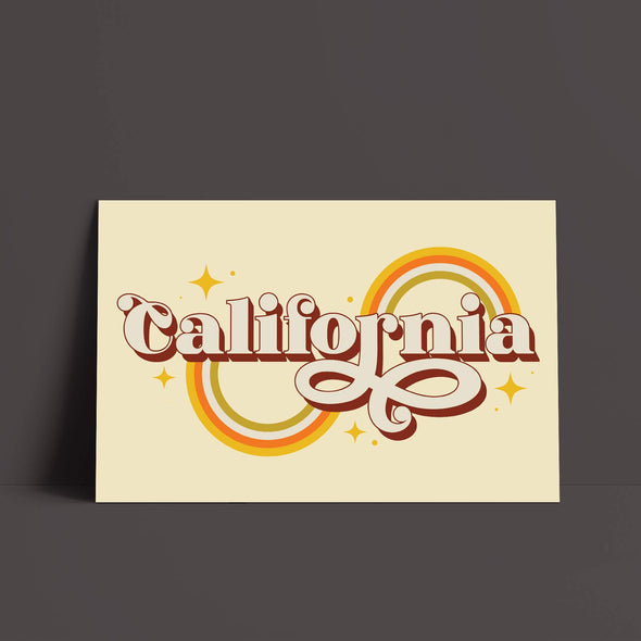 Groovy California Cream Poster-CA LIMITED