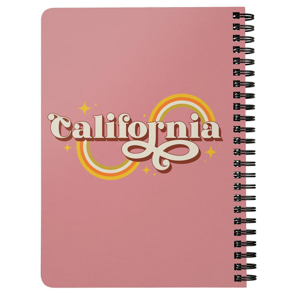 Groovy California Mauve Spiral Notebook-CA LIMITED