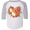 Heart State Toddler Baseball Tee-CA LIMITED