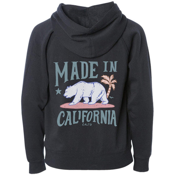Made In California Raglan Youth Zip Up Hoodie-CA LIMITED