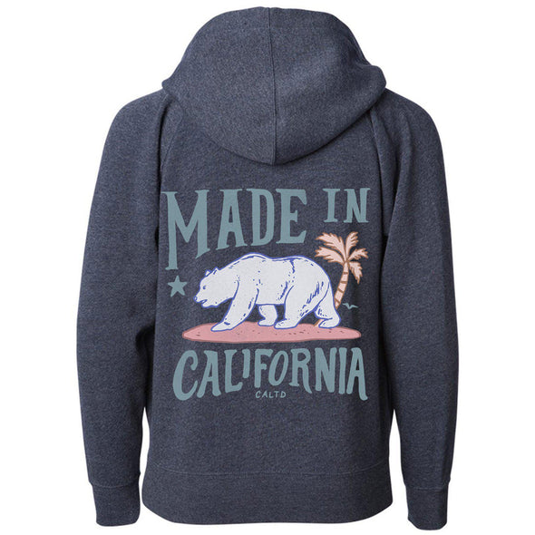 Made in California Raglan Toddlers Zip Up Hoodie-CA LIMITED