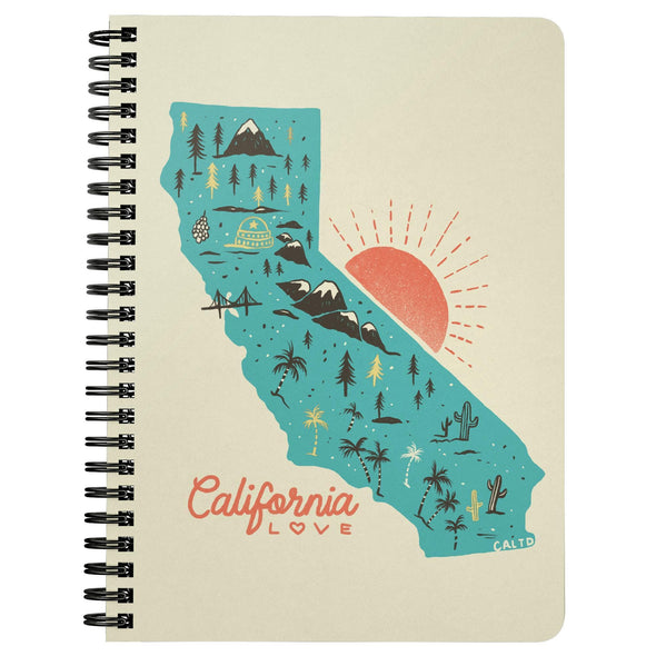 Map CA Love Cream Spiral Notebook-CA LIMITED