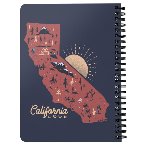 Map CA Love Navy Spiral Notebook-CA LIMITED