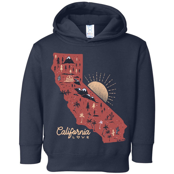 Map CA Love Toddlers Hoodie-CA LIMITED