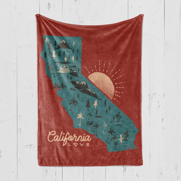 Map Ca Love Blanket-CA LIMITED