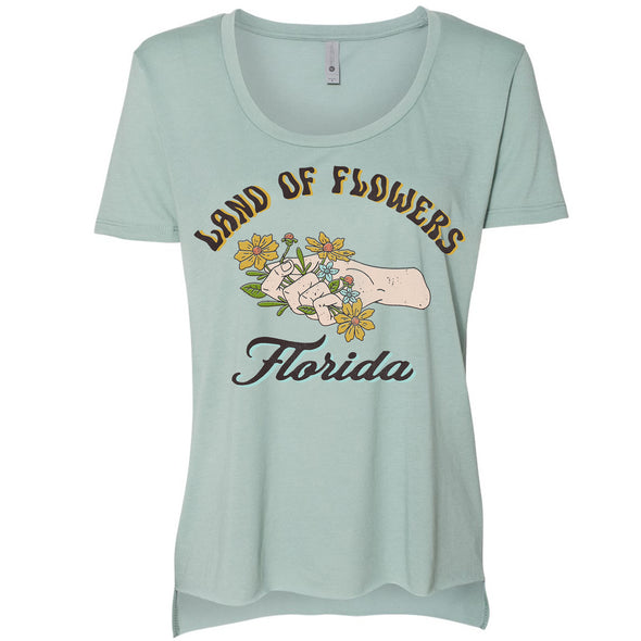 Land of Flowers Florida High Low Top