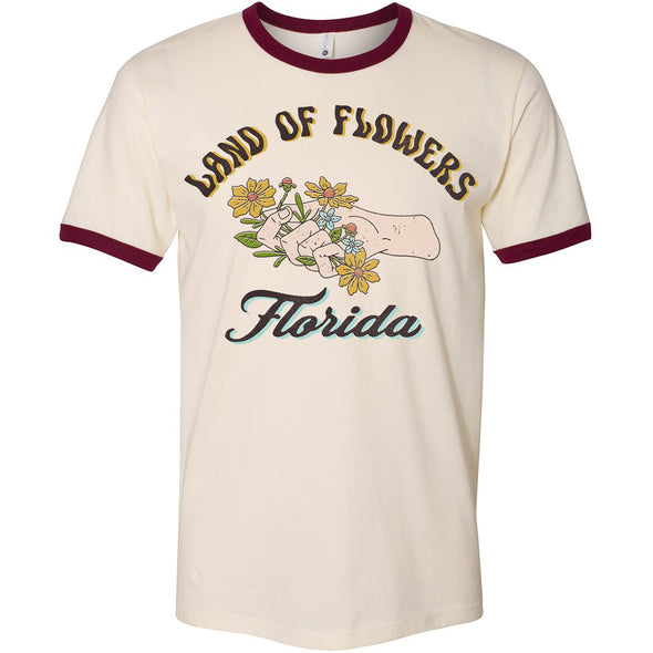 Land of Flowers Florida Ringer Tee