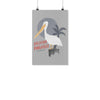 Pelican Paradise Grey Poster-CA LIMITED