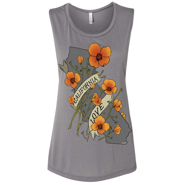 Poppies CA Love Muscle Tank-CA LIMITED