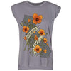 Poppies CA Love Rolled Sleeve Tank-CA LIMITED