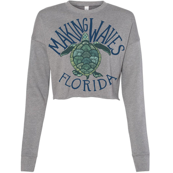 Sea Turtle FL Cropped Sweater-CA LIMITED
