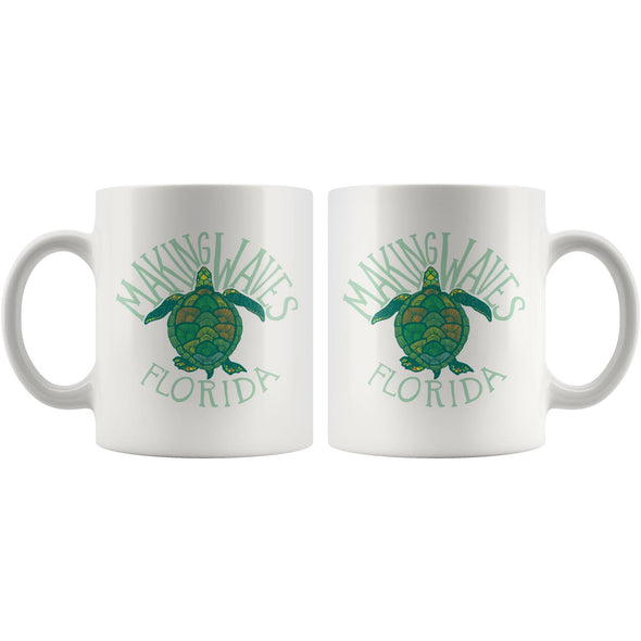 Sea Turtle FL Green Ceramic Mug-CA LIMITED