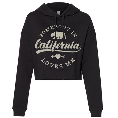 Somebody Loves Me In CA Cropped Hoodie-CA LIMITED