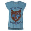 Wish You Were Here Rolled Sleeve Tank-CA LIMITED