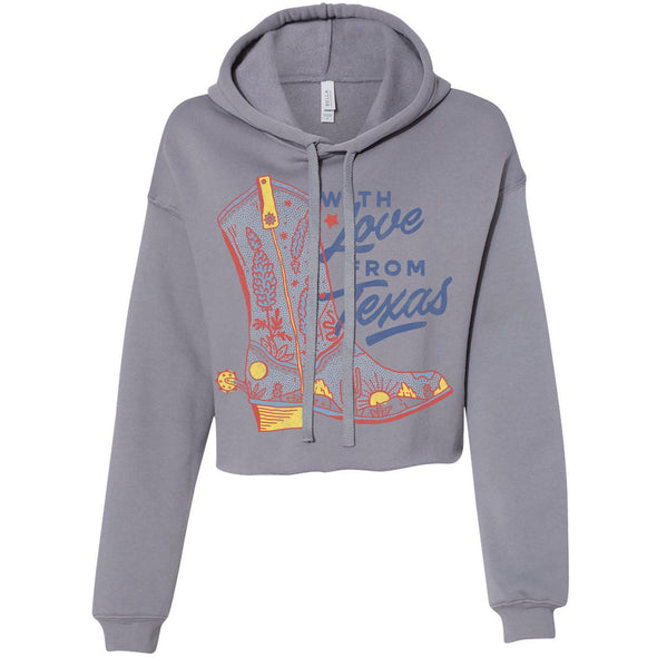 With Love TX Cropped Hoodie-CA LIMITED