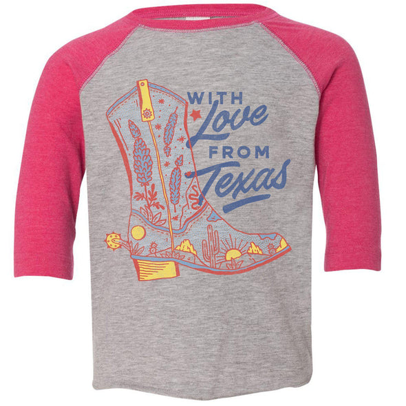 With Love TX Toddler Baseball Tee-CA LIMITED
