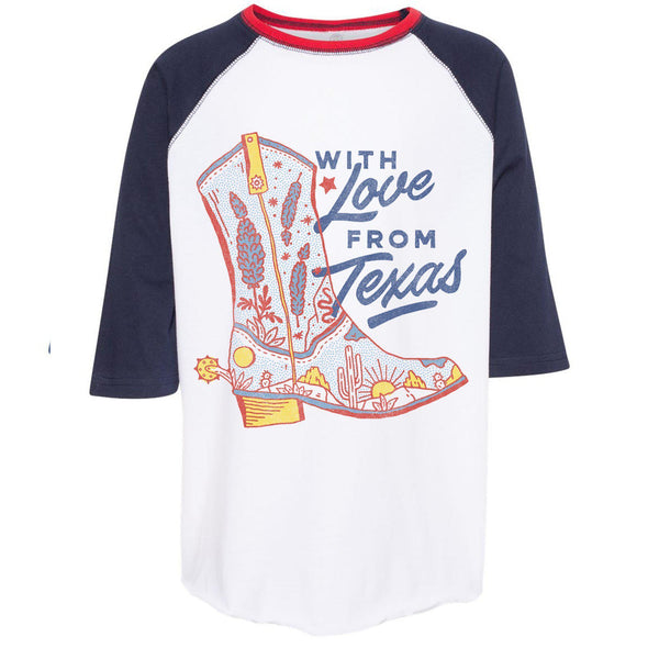 With Love TX Youth Baseball Tee-CA LIMITED